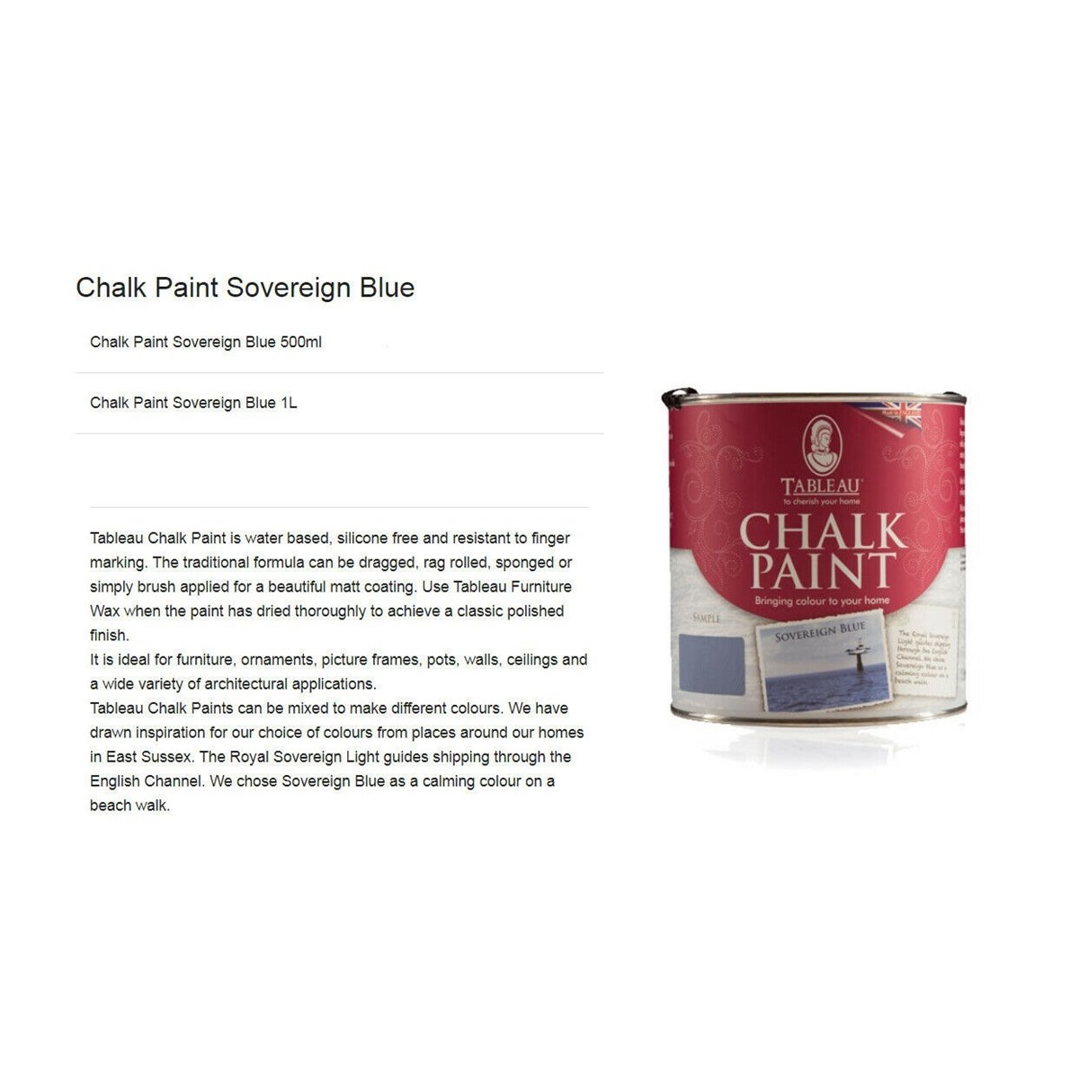 Tableau Chalky Paint Sovereign Blue