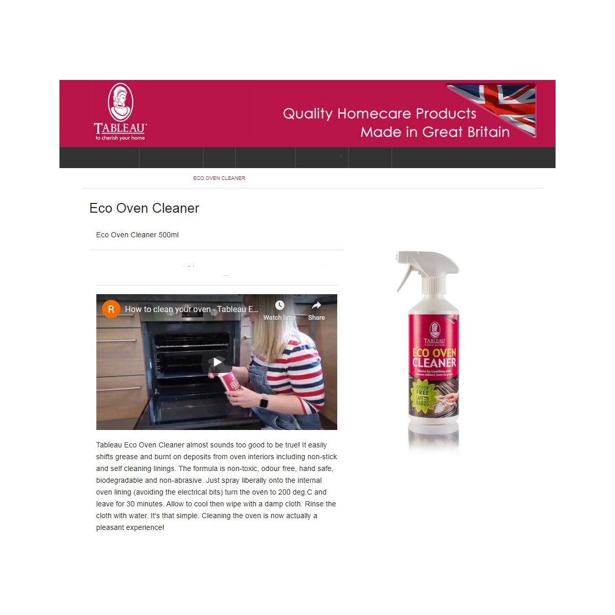 Eco Friendly Oven Cleaner