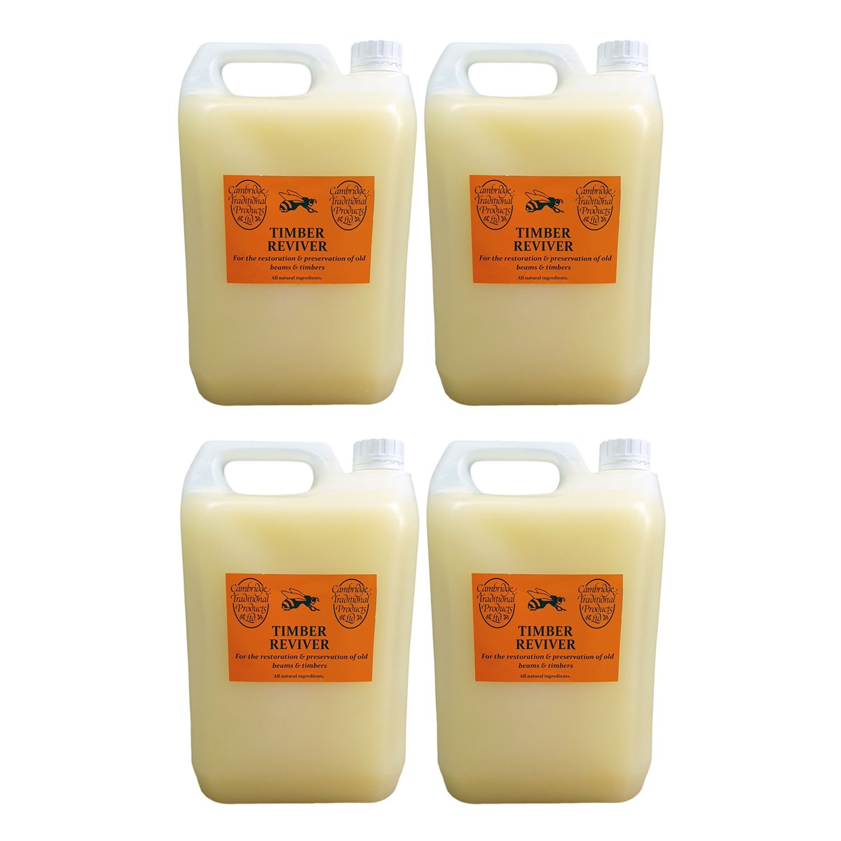 Case of 4 x Cambridge Traditional Products Timber Reviver 5 Litre