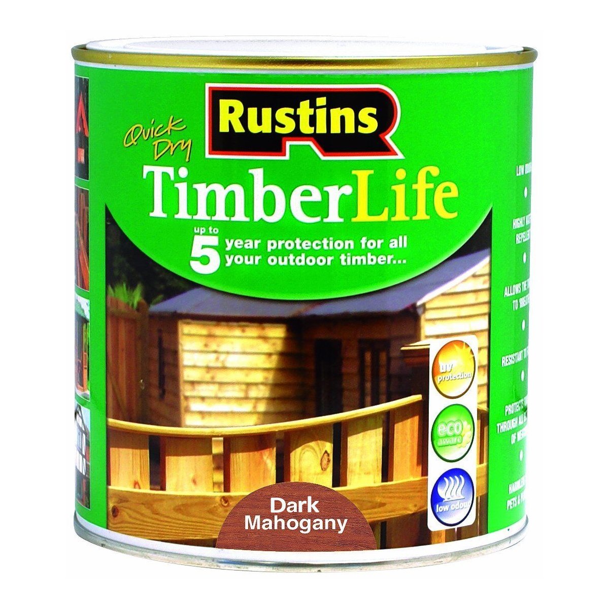 Rustins Quick Dry Timberlife Dark Mahogany 1 Litre