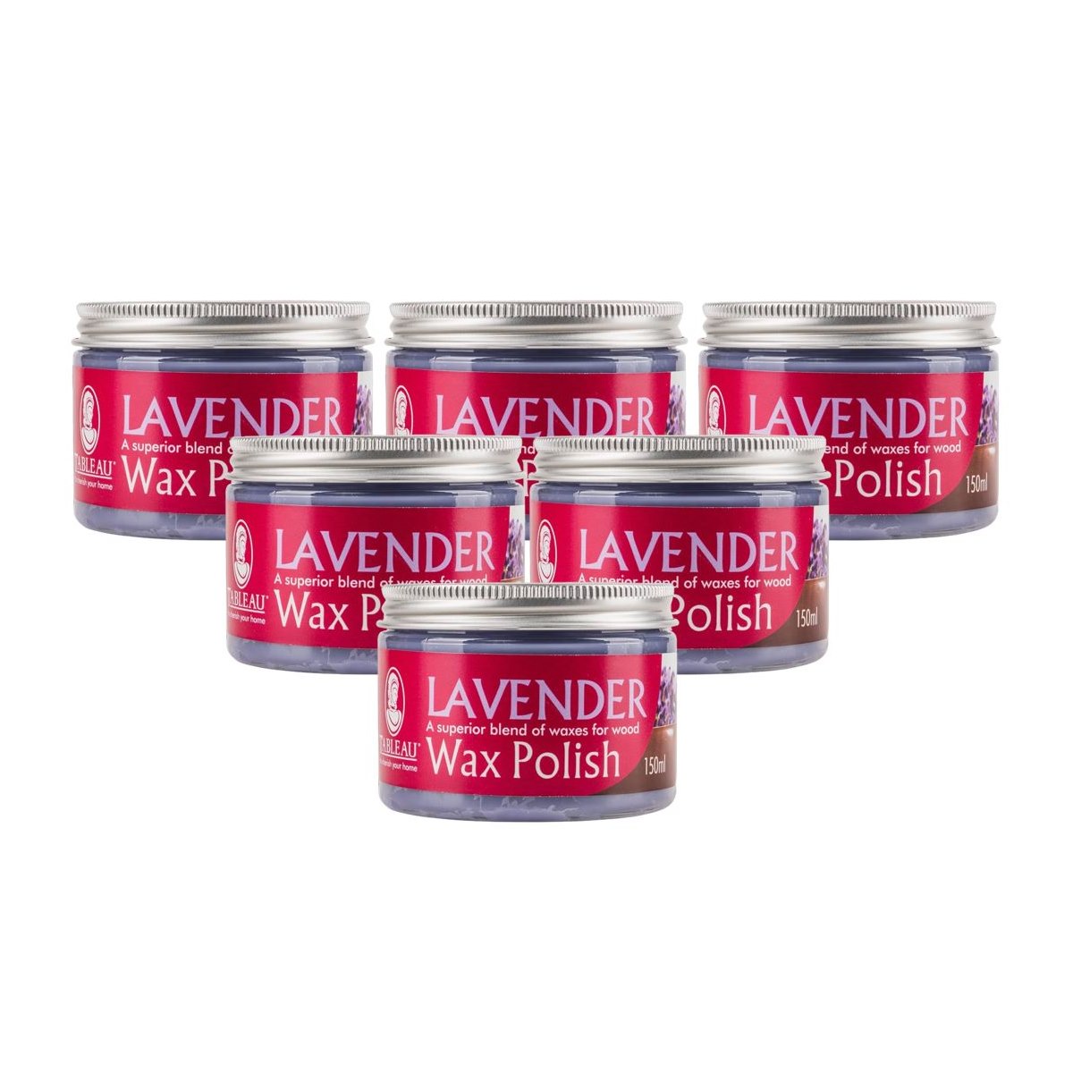 Case of 6 x Tableau Lavender Wax Polish 150ml