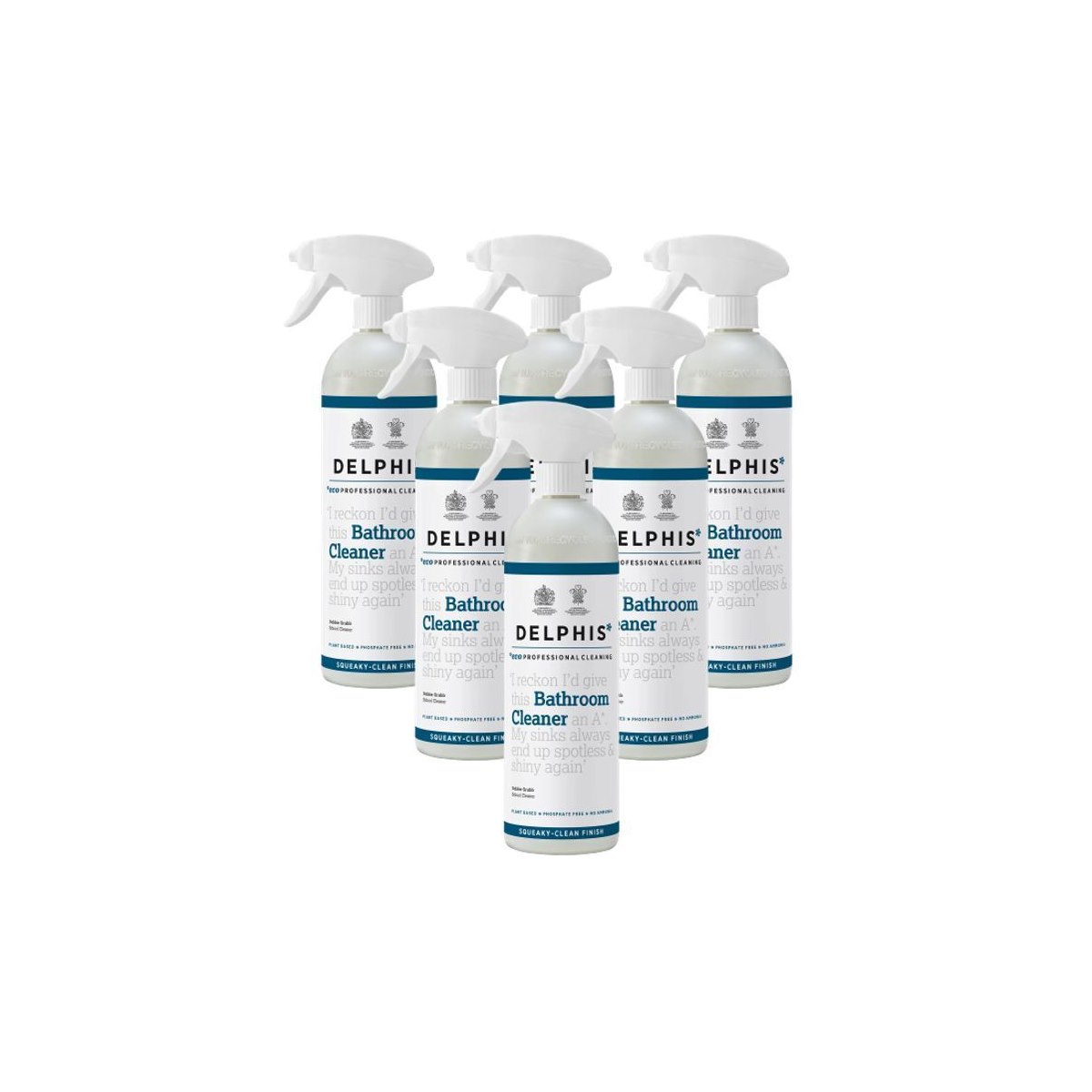 Case of 6 x Delphis Eco Professional Cleaning Bathroom Cleaner Spray 700ml