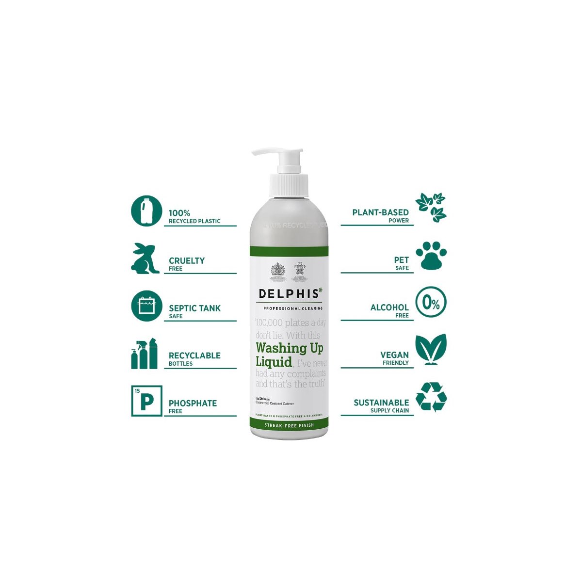 Delphis Eco Professional Cleaning Washing Up Liquid 500ml