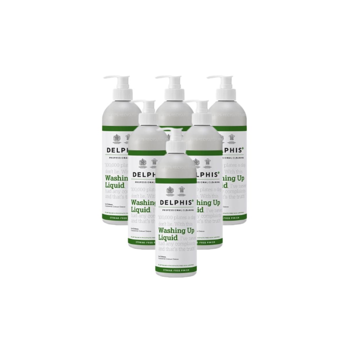 Case of 6 x Delphis Eco Professional Cleaning Washing Up Liquid 500ml