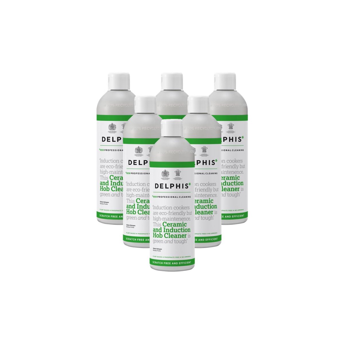 Case of 6 x Delphis Eco Professional Cleaning Ceramic and Induction Hob Cleaner 500ml
