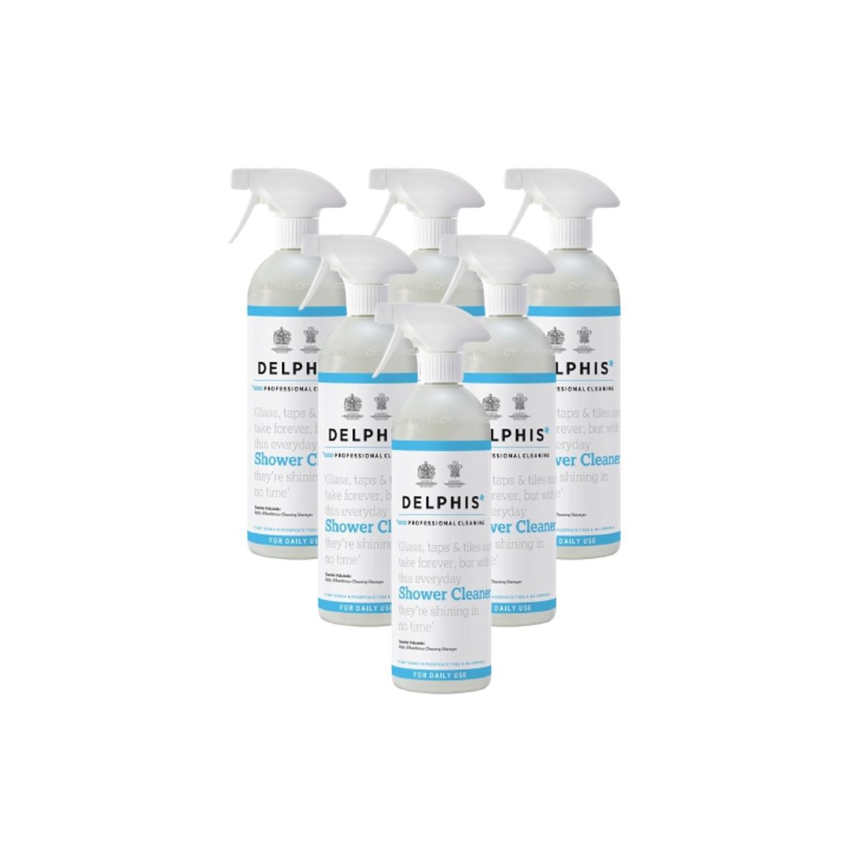 Case of 6 x Delphis Eco Professional Cleaning Shower Cleaner Spray 700ml