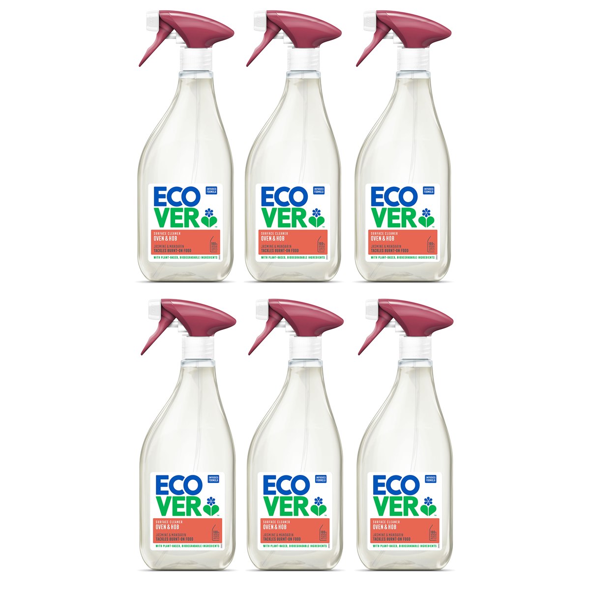 Case of 6 x Ecover Oven and Hob Cleaner Spray Jasmine and Mandarin 500ml