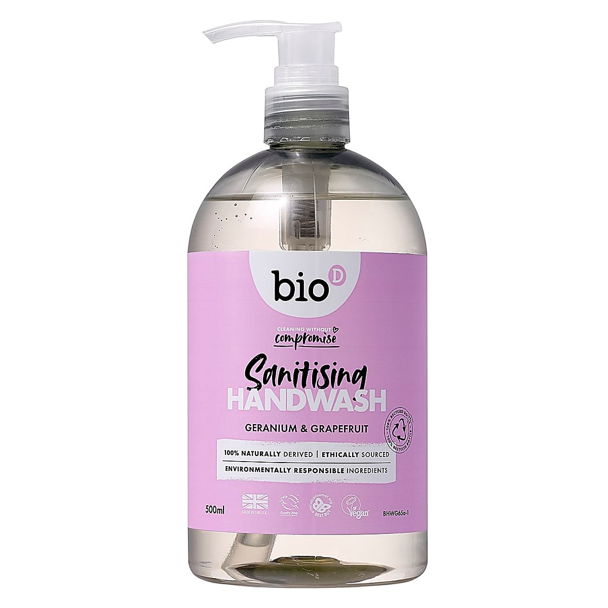 Bio D Cleansing Handwash 500ml Geranium & Grapefruit