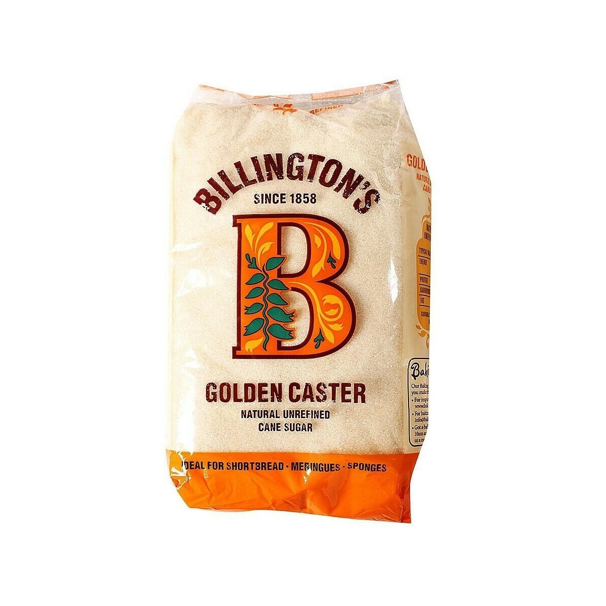 Billingtons Golden Caster Natural Unrefined Cane Sugar 1kg