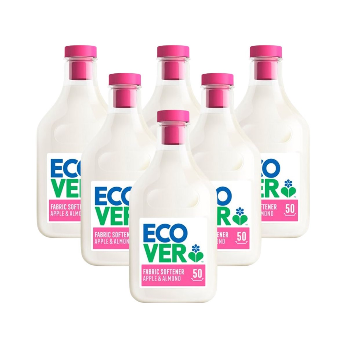 Case of 6 x Ecover Fabric Softener Apple Blossom and Almond Fragrance 1.5 Litre