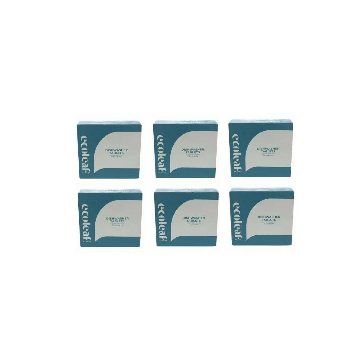 Case of 6 x Ecoleaf By Suma Dishwasher Tablets 25 Pack