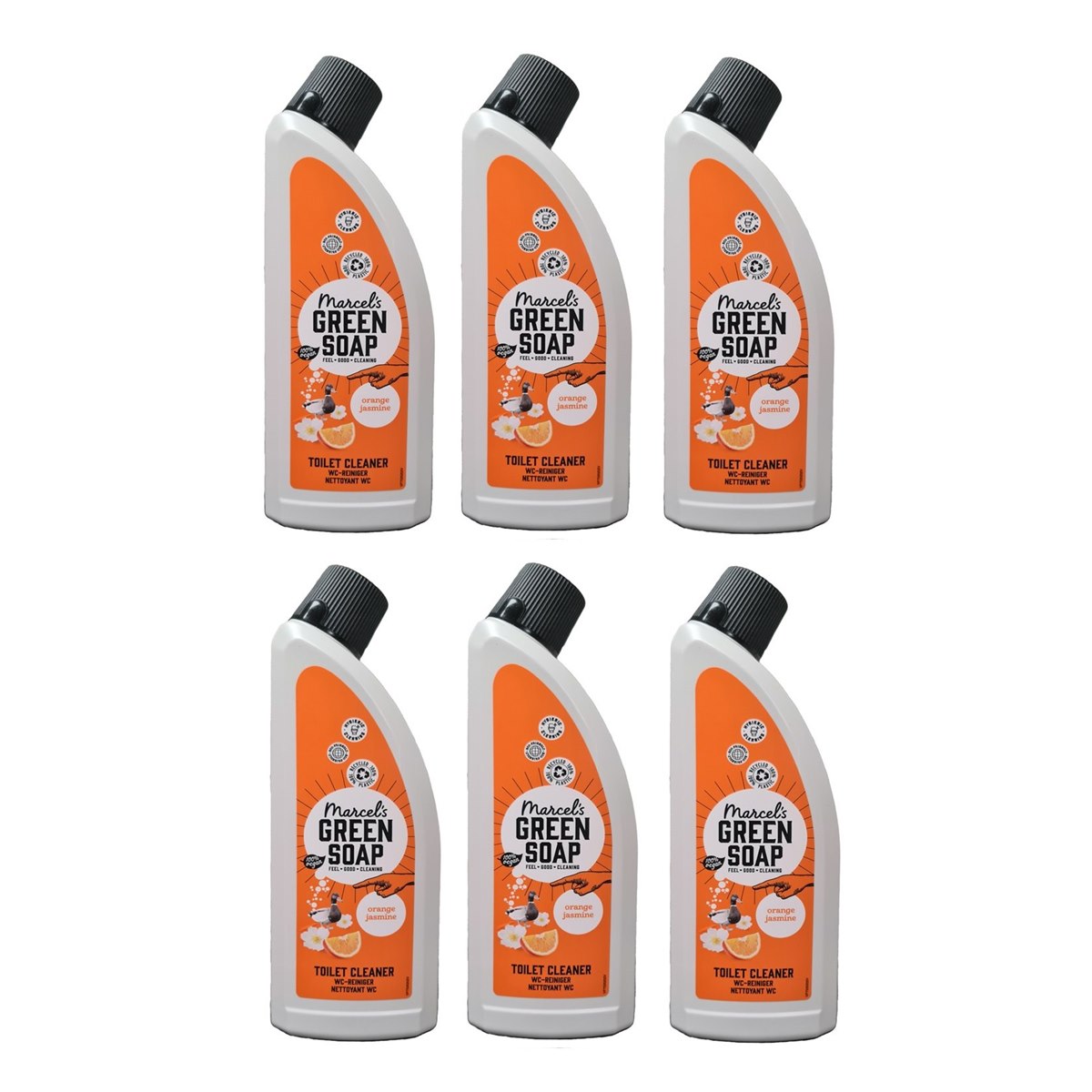Case of 6 x Marcels Green Soap Toilet Cleaner Orange and Jasmine 750ml