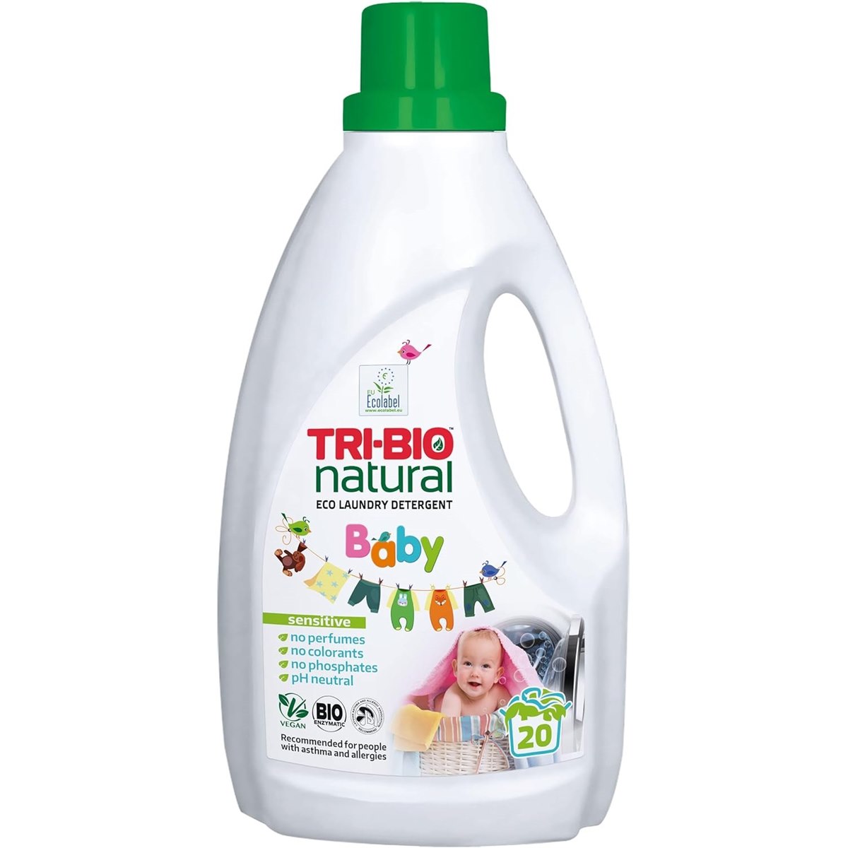 Tri-Bio Natural Eco Laundry Liquid For Babies Sensitive Skin 940ml