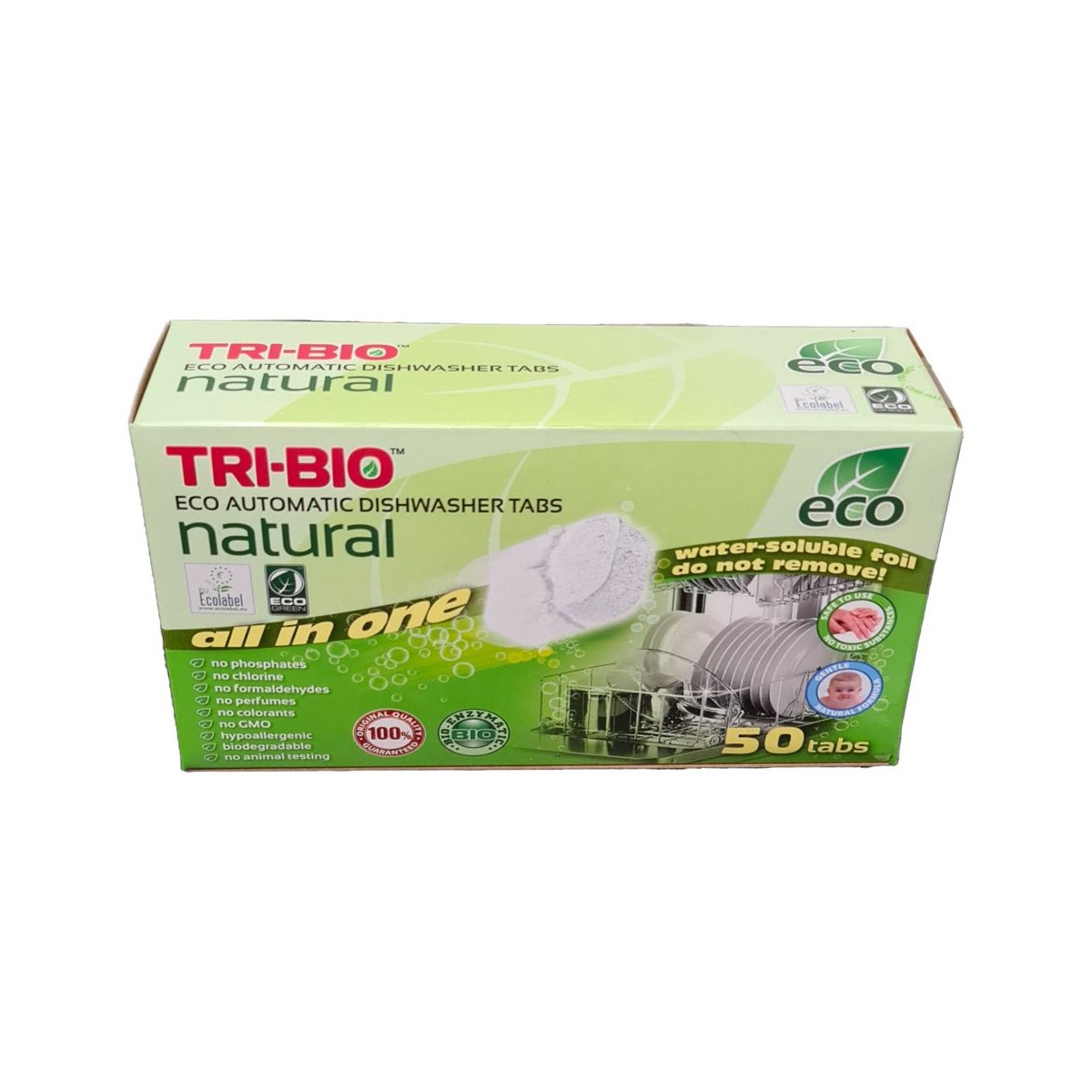 Tri-Bio Eco All In One Dishwasher Tablets 50 Tablets