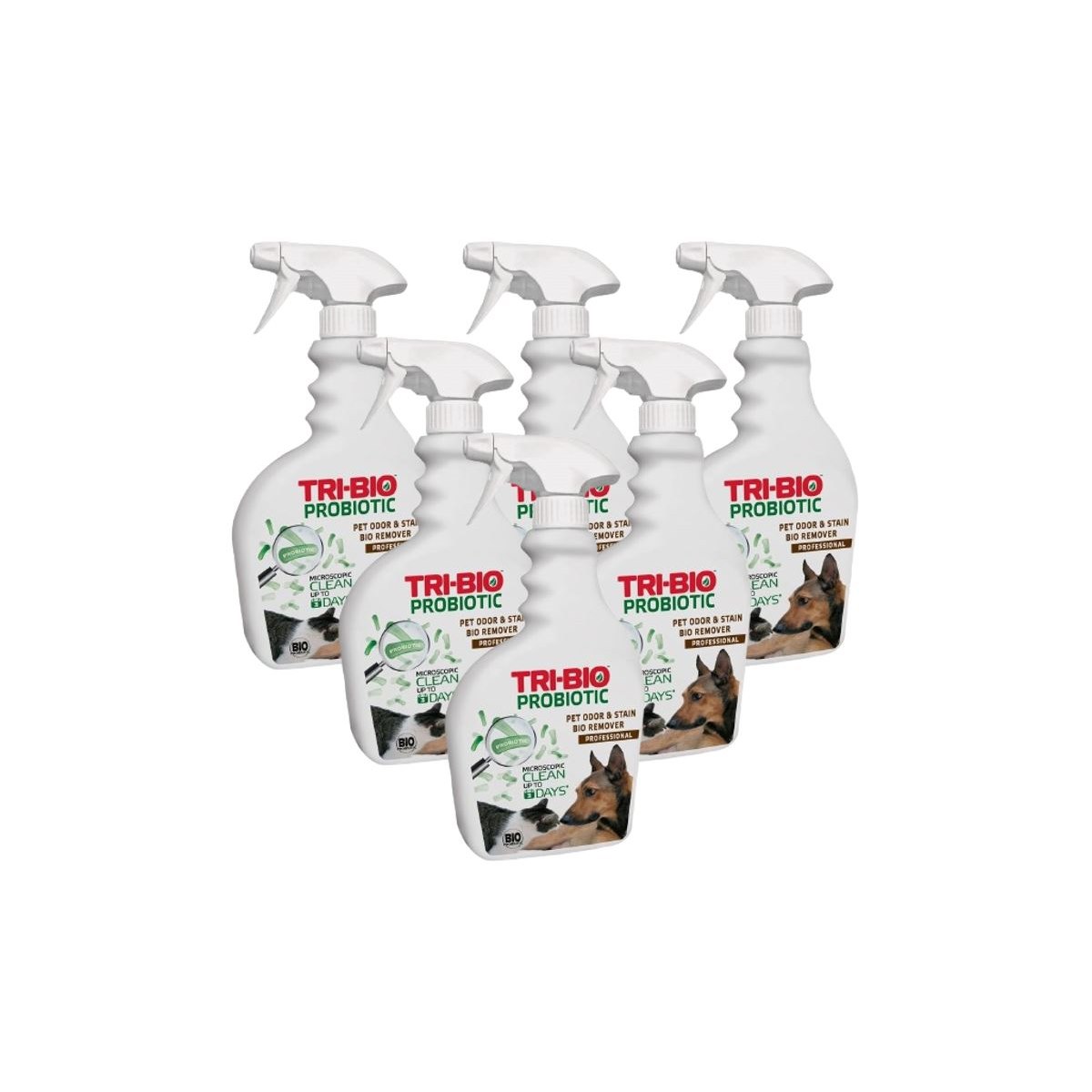Case of 6 x Tri-Bio Eco Probiotic Pet Odour and Stain Remover Spray 420ml