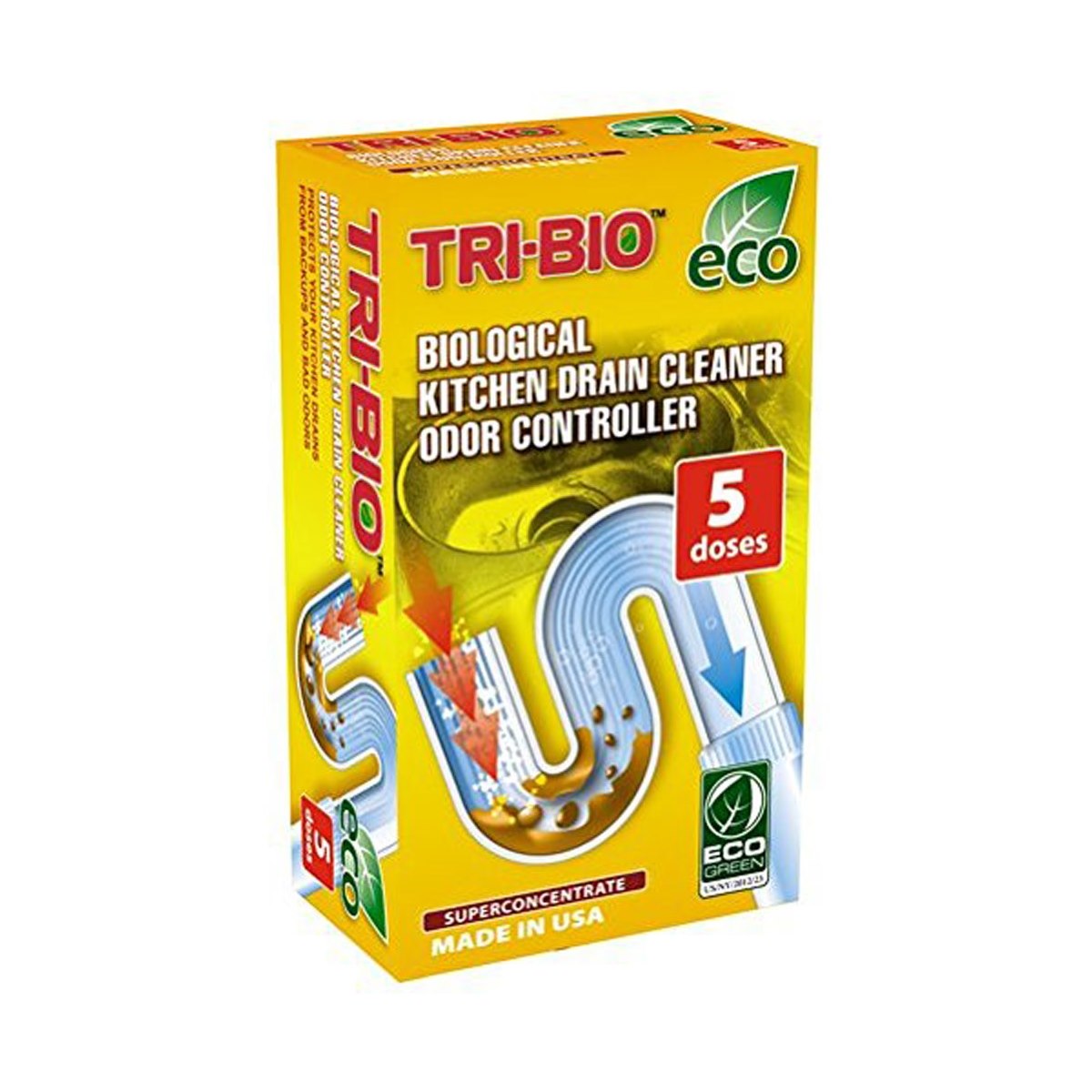 Tri-Bio Eco Kitchen Drain Cleaner 5 Dose