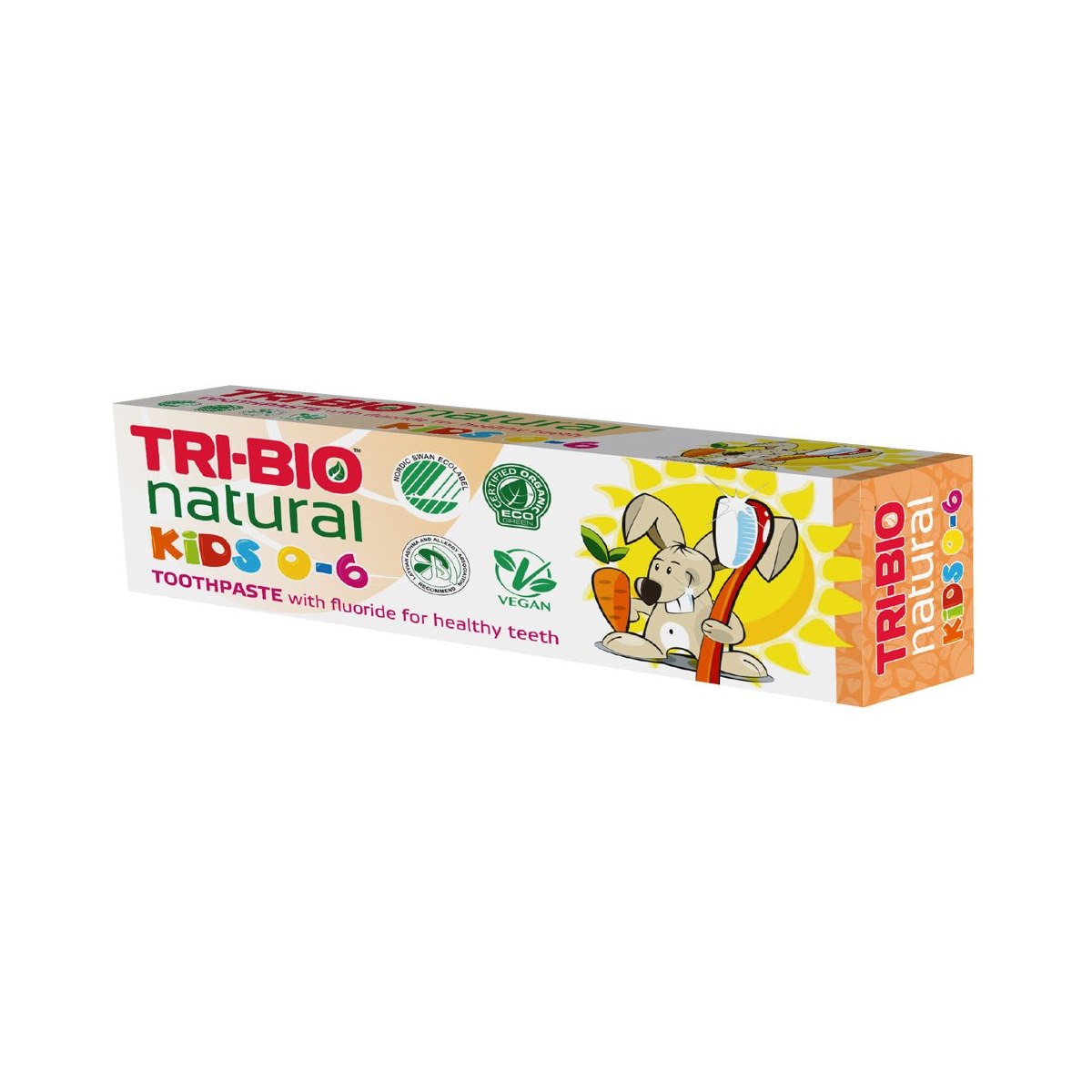 TRI-BIO Natural Eco Kids Childrens Toothpaste Flavour Free 50ml