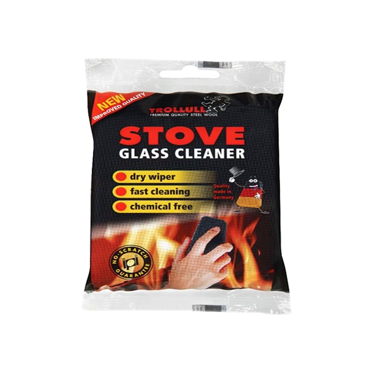 Trollull Stove Glass Cleaner Pads 2 Pack