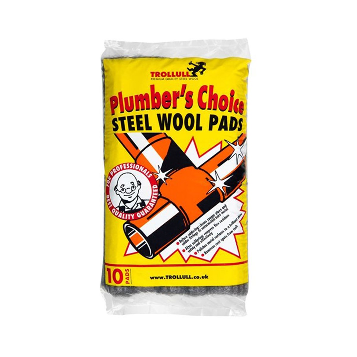 Trollull Plumbers Choice Steel Wool Pads