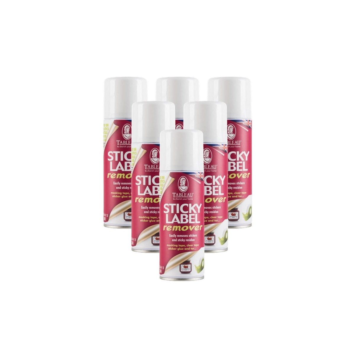 Case of 6 x Tableau Sticky Label Remover Spray 200ml