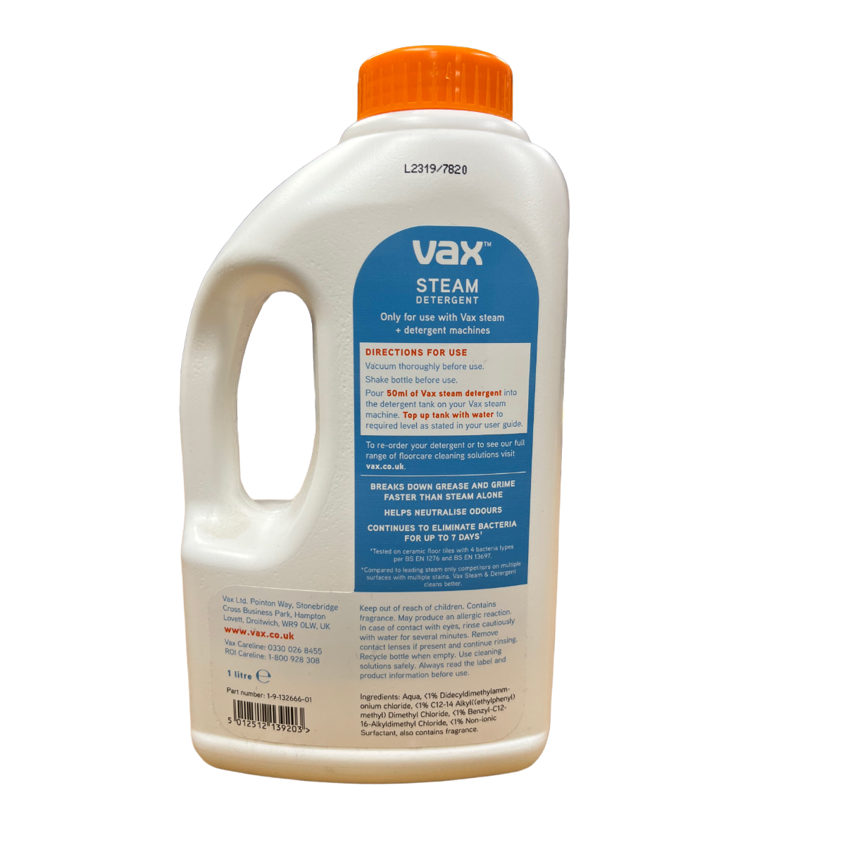 Vax Steam Detergent Citrus Burst Usage Instructions