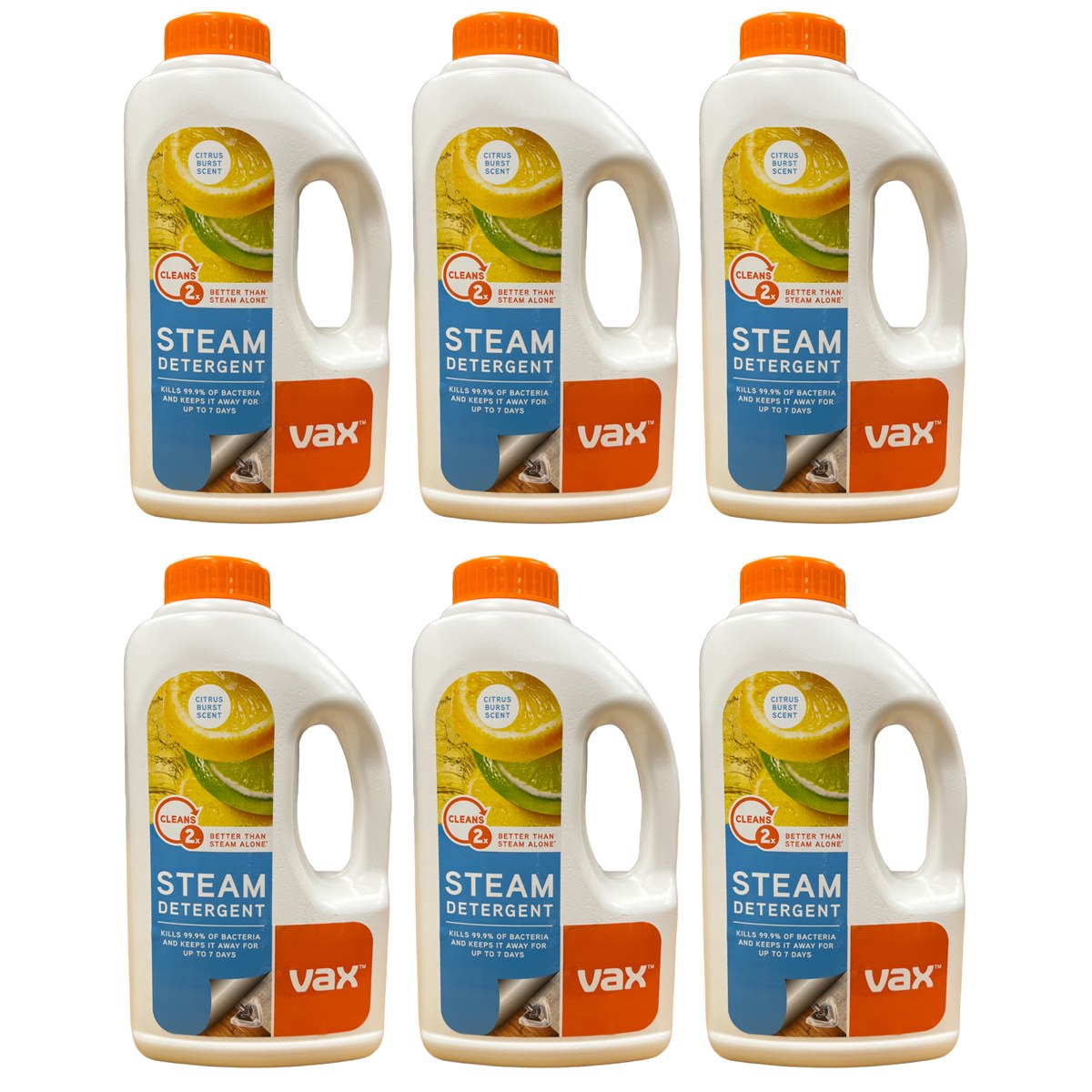 Case of 6 x Vax Steam Detergent Citrus Burst 500ml