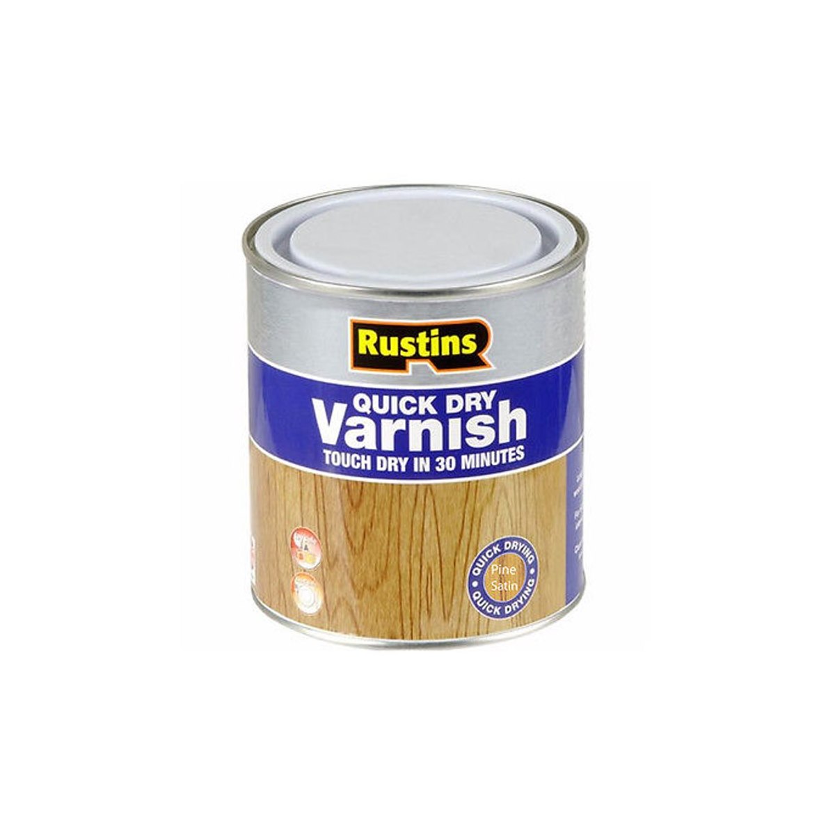 Rustins Quick Dry Coloured Varnish Satin Pine 250ml