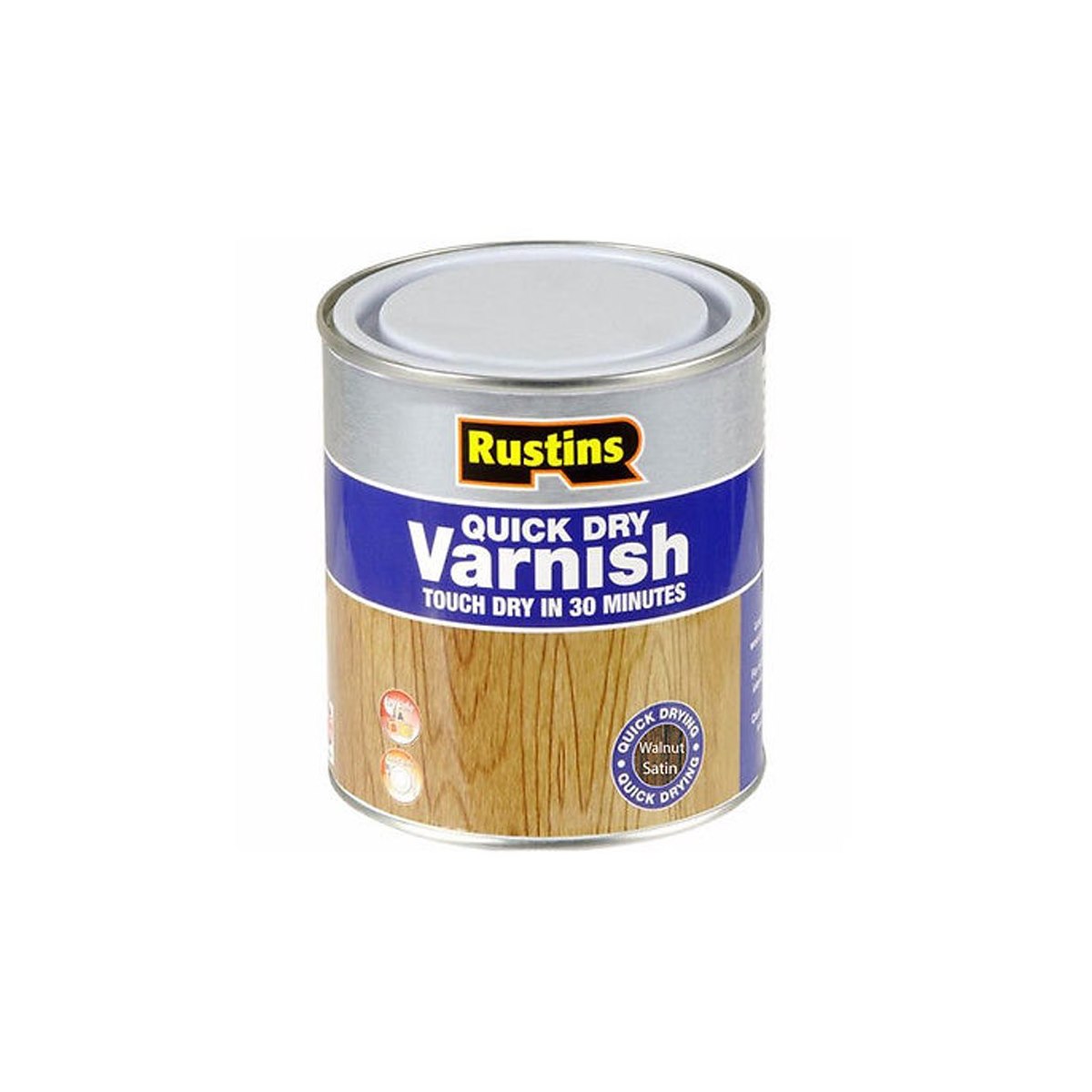 Rustins Quick Dry Coloured Varnish Satin Walnut 1 Litre