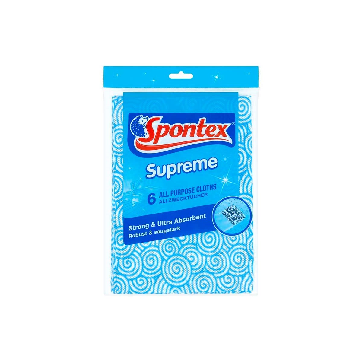 Spontex Supreme Hygienic All Purpose Cloths Pack of 6