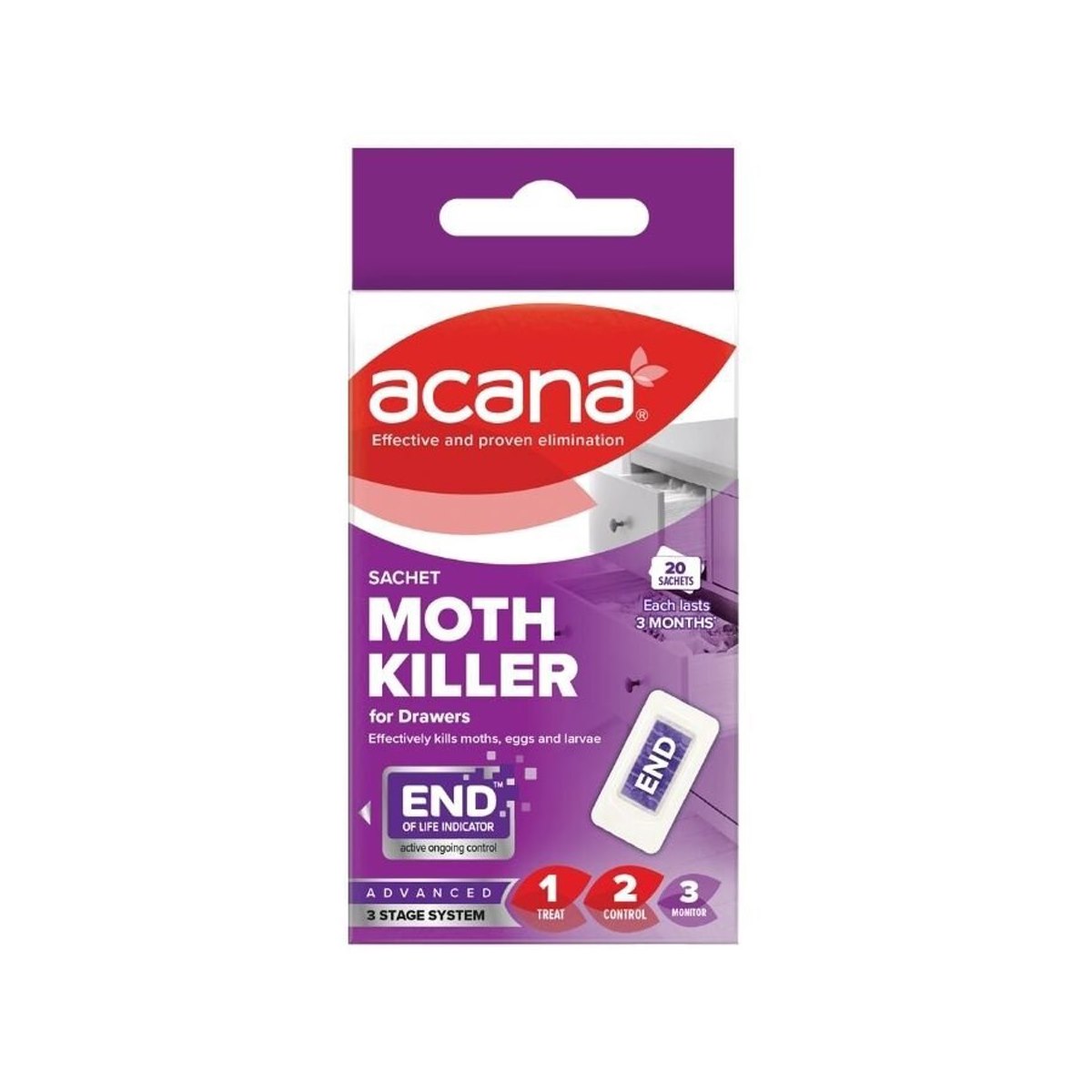 Acana Sachet Moth Killer and Freshener Pack of 20 Sachets