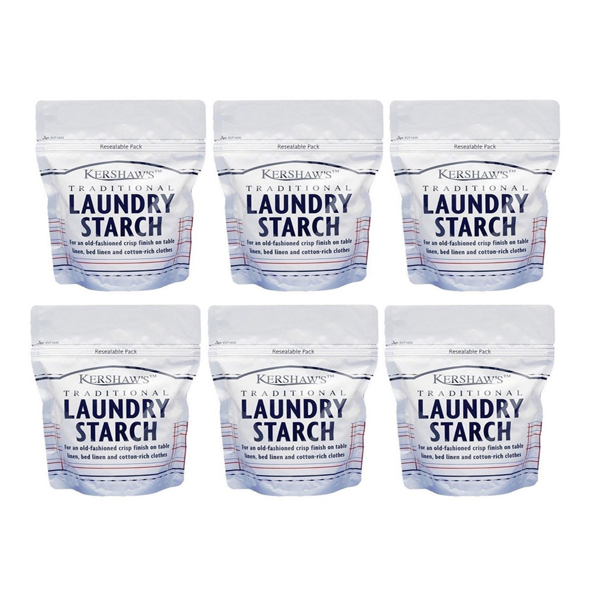 Case of 6 x Kershaws Traditional Laundry Starch 500g