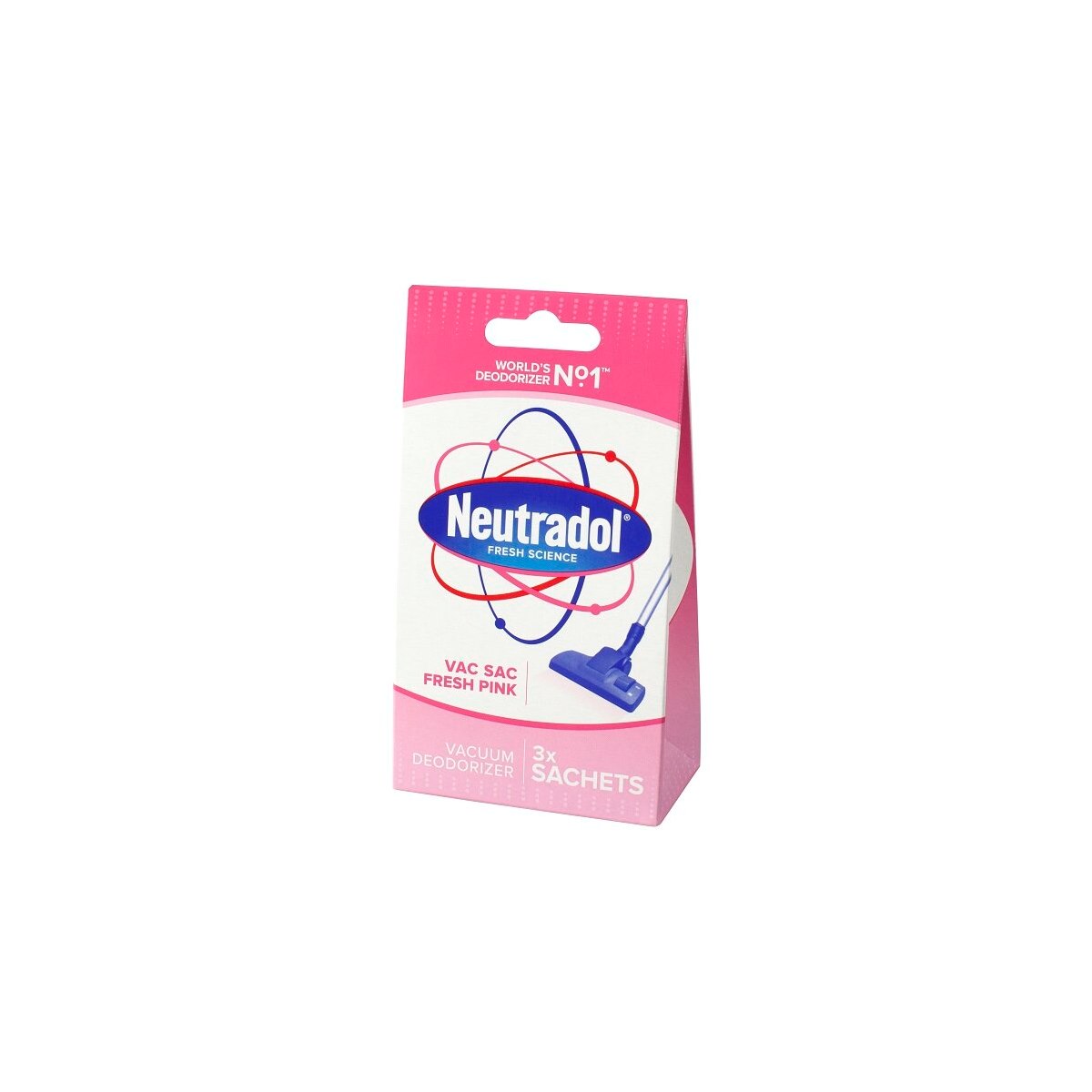 Neutradol Fresh Pink Vac Sac Deodorizer 3 Sachets