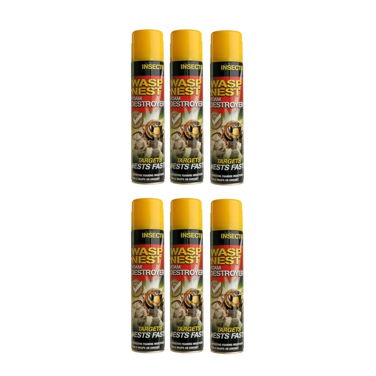Case of 6 x Insecto Pro Formula Wasp Nest Destroyer Foam 300ml