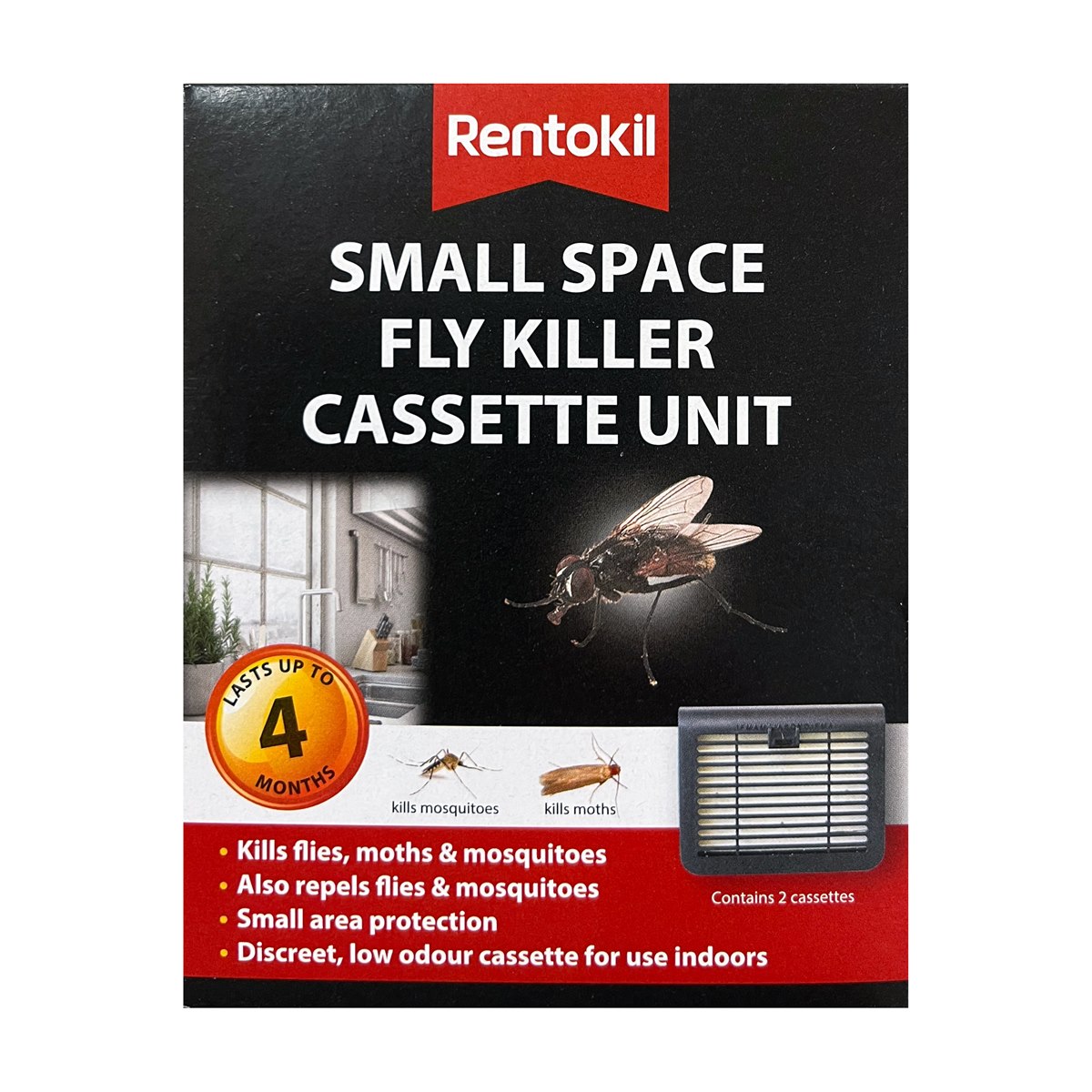 Rentokil Small Space Fly Killer Cassette Unit 2 Pack