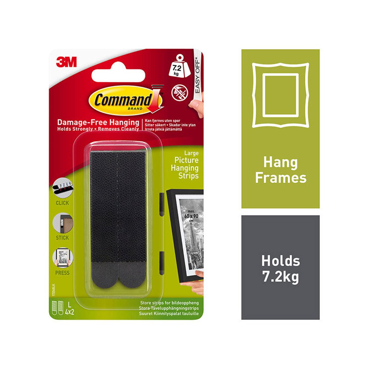 Command Large Picture Strips - Black