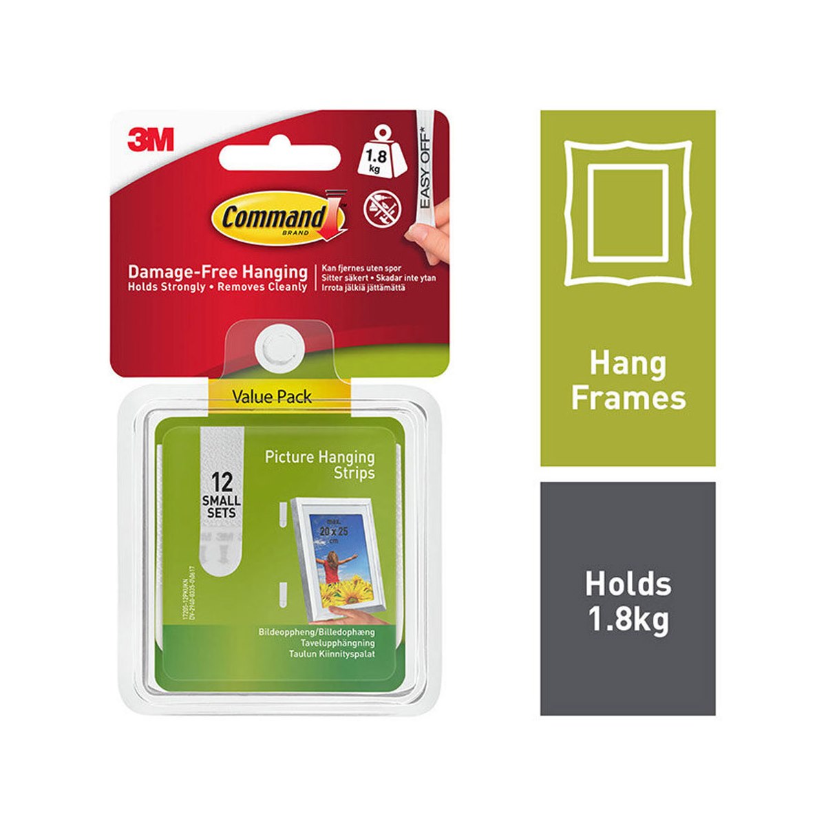 Command Small Picture Hanging Strips 12pk