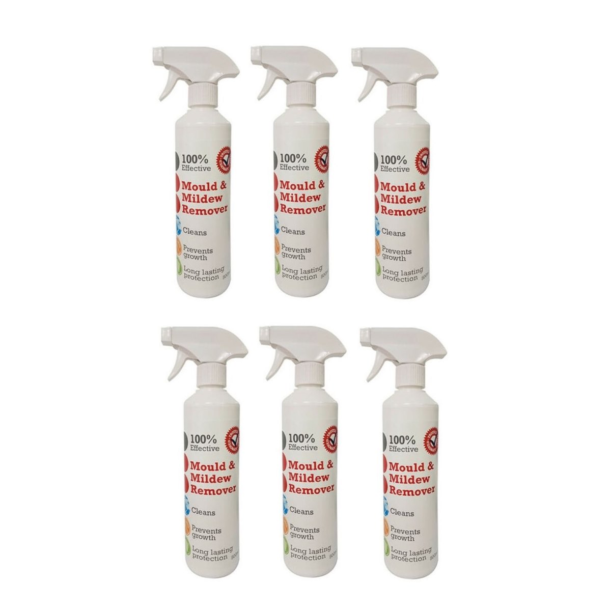 Case of 6 x Wilsons 100% Effective Mould and Mildew Remover Spray 500ml 