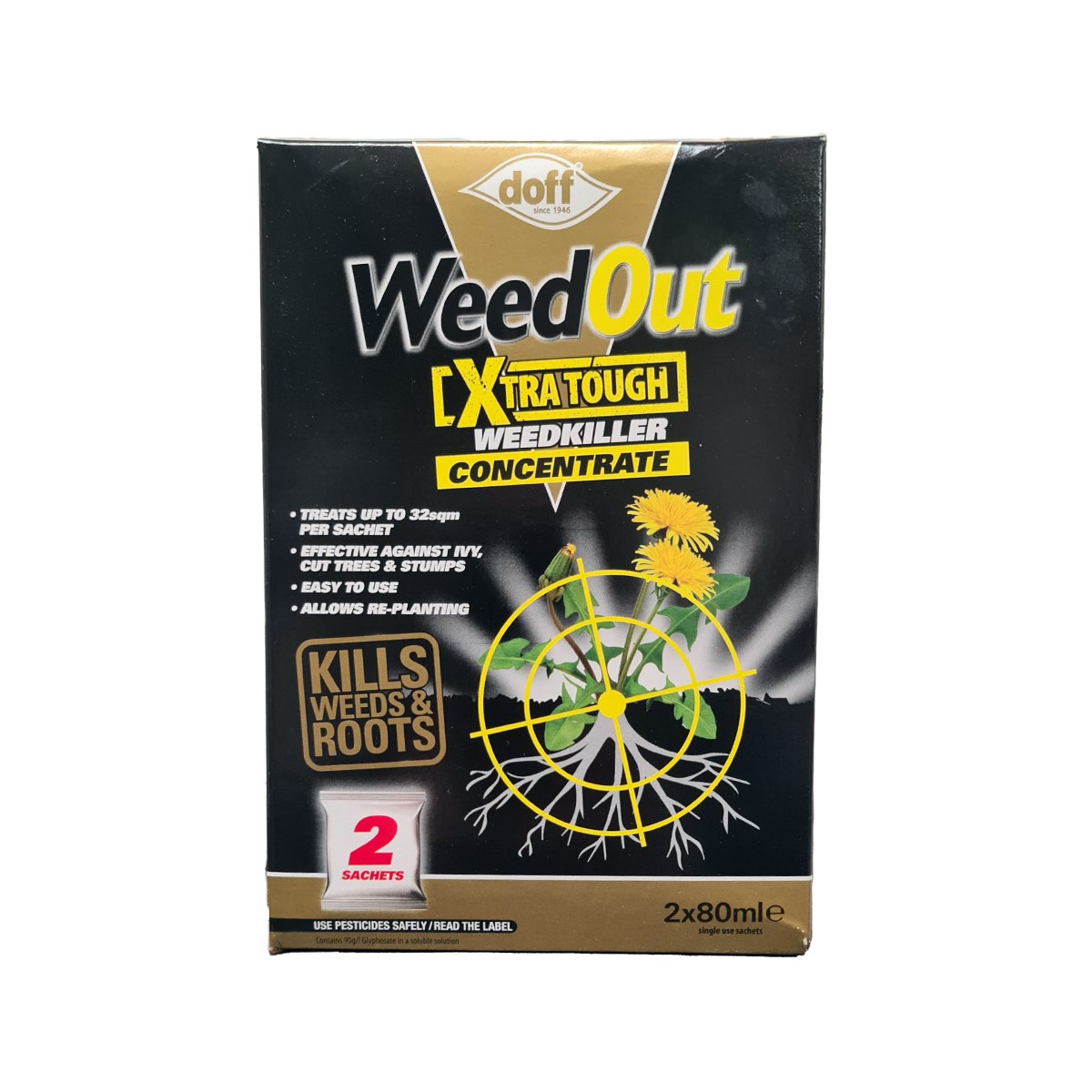 Doff Weedout Extra Tough Weed Killer Concentrate 2 x 80ml Sachets