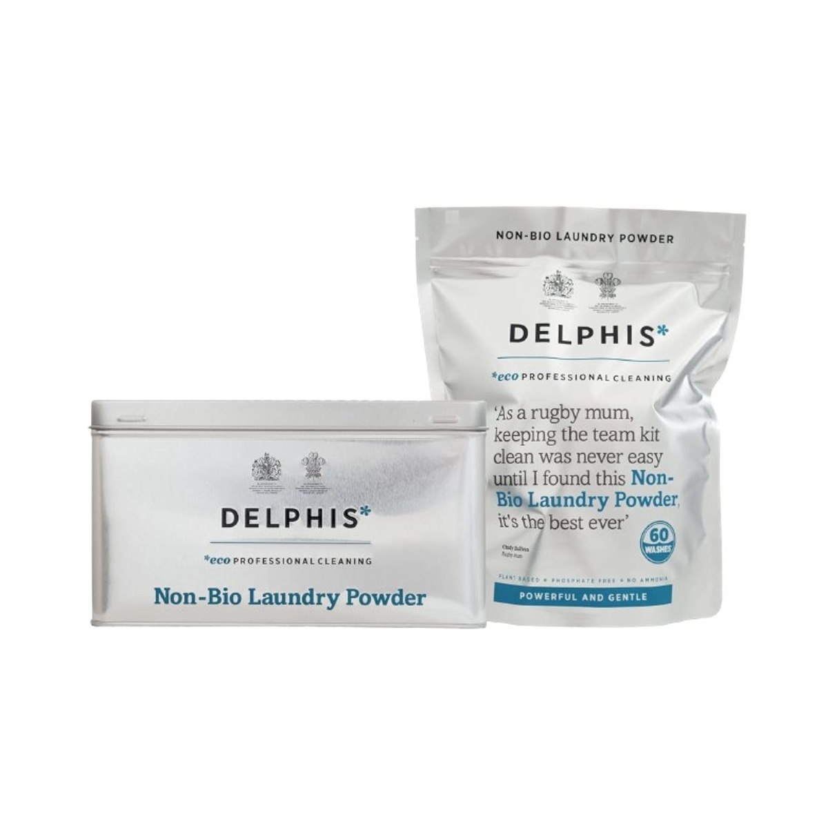 Delphis Non Bio Laundry Powder 1.2kg with tin