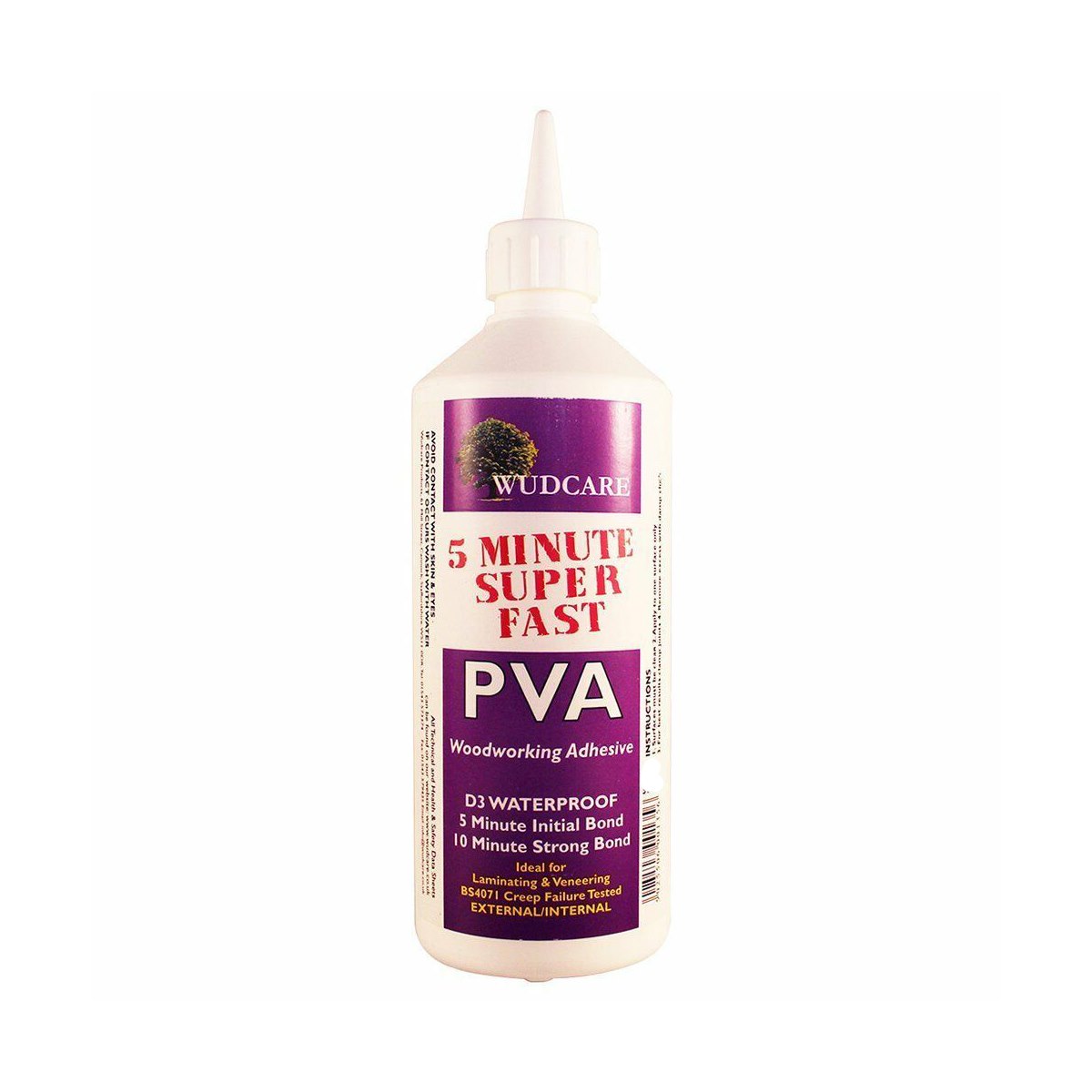 Wudcare 5 Minute Super Fast PVA Woodworking Adhesive 1 Litre