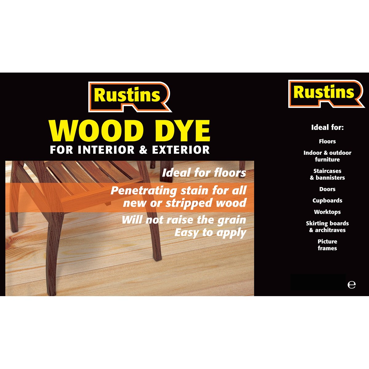 Rustins Wood Dye Dark Teak 