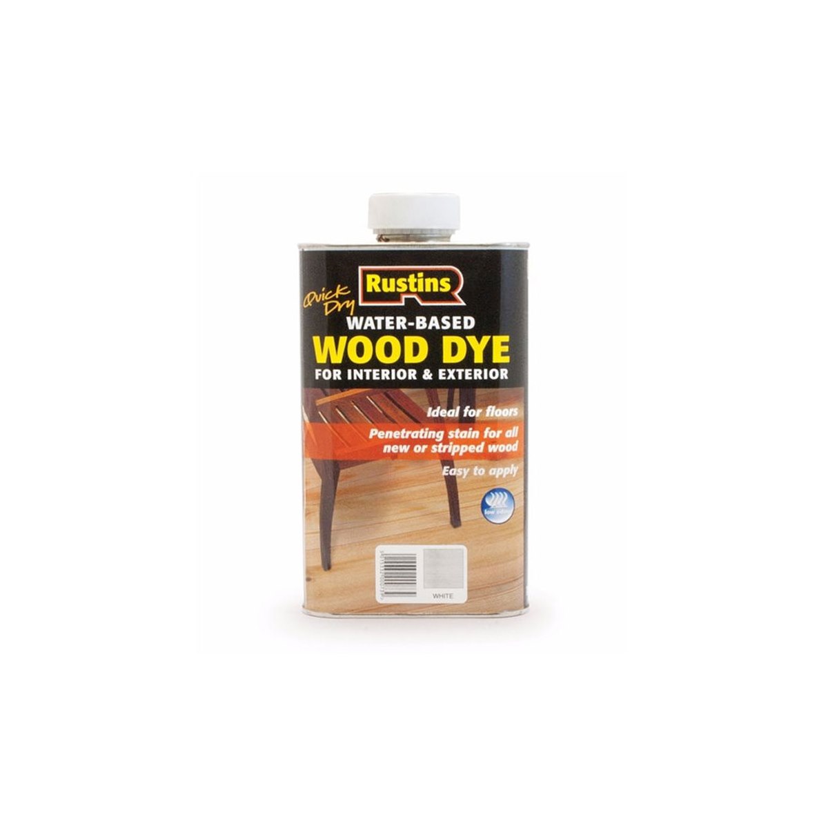 Rustins Quick Dry Water Based Wood Dye White 1 Litre