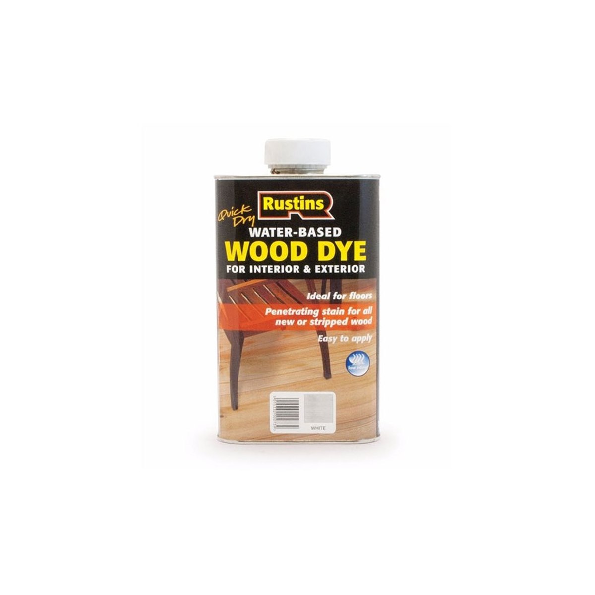 Rustins Quick Dry Water Based Wood Dye White 250ml