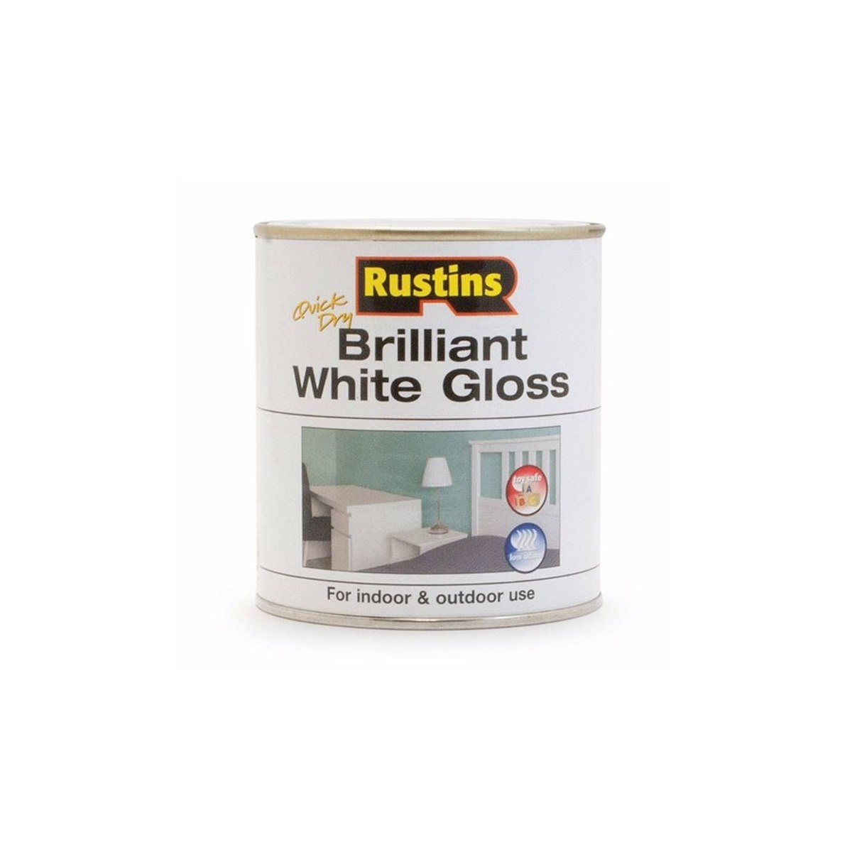 Rustins Quick Dry Brilliant White Gloss Paint 250ml