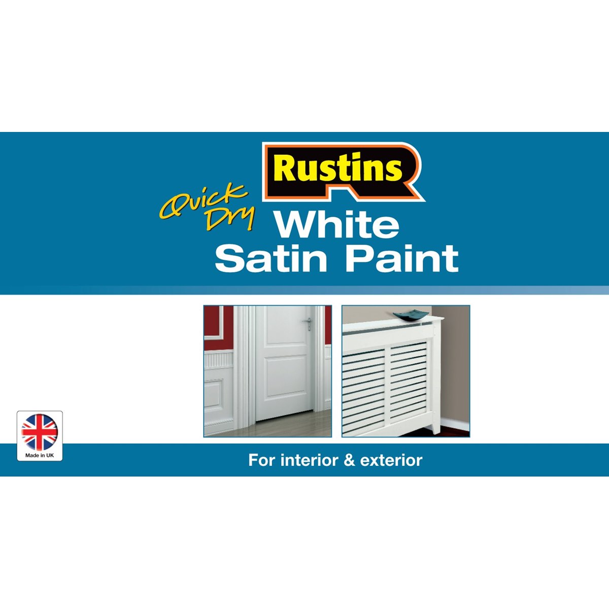 Rustins Quick Dry White Satin Paint