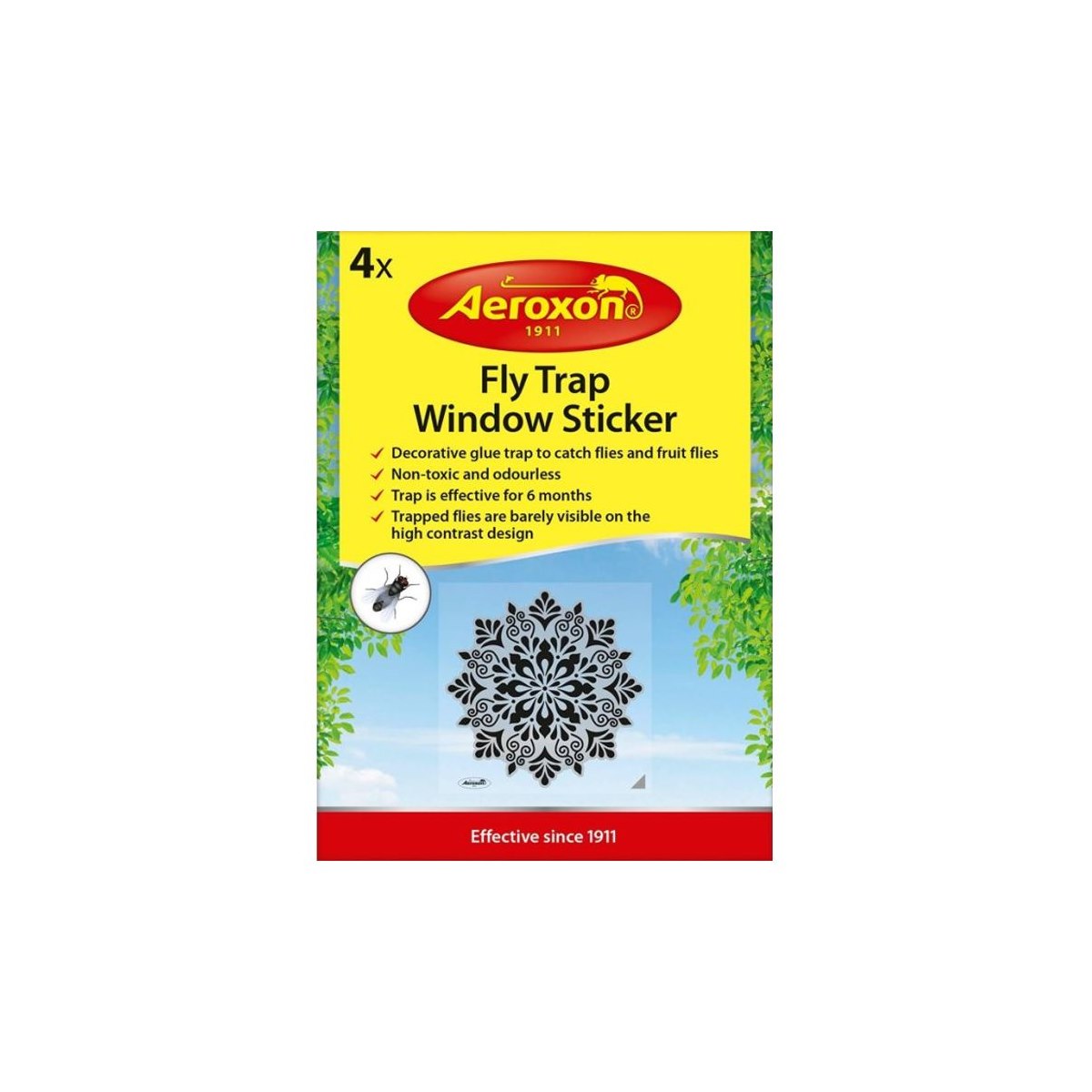 Aeroxon Fly Trap Window Sticker Pack of  4