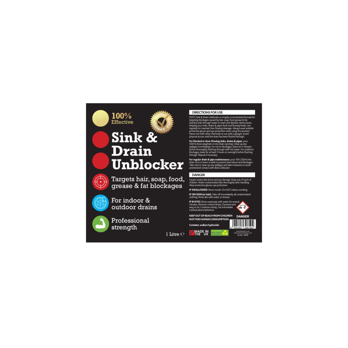 Dots Sink and Drain Unblocker Instructions