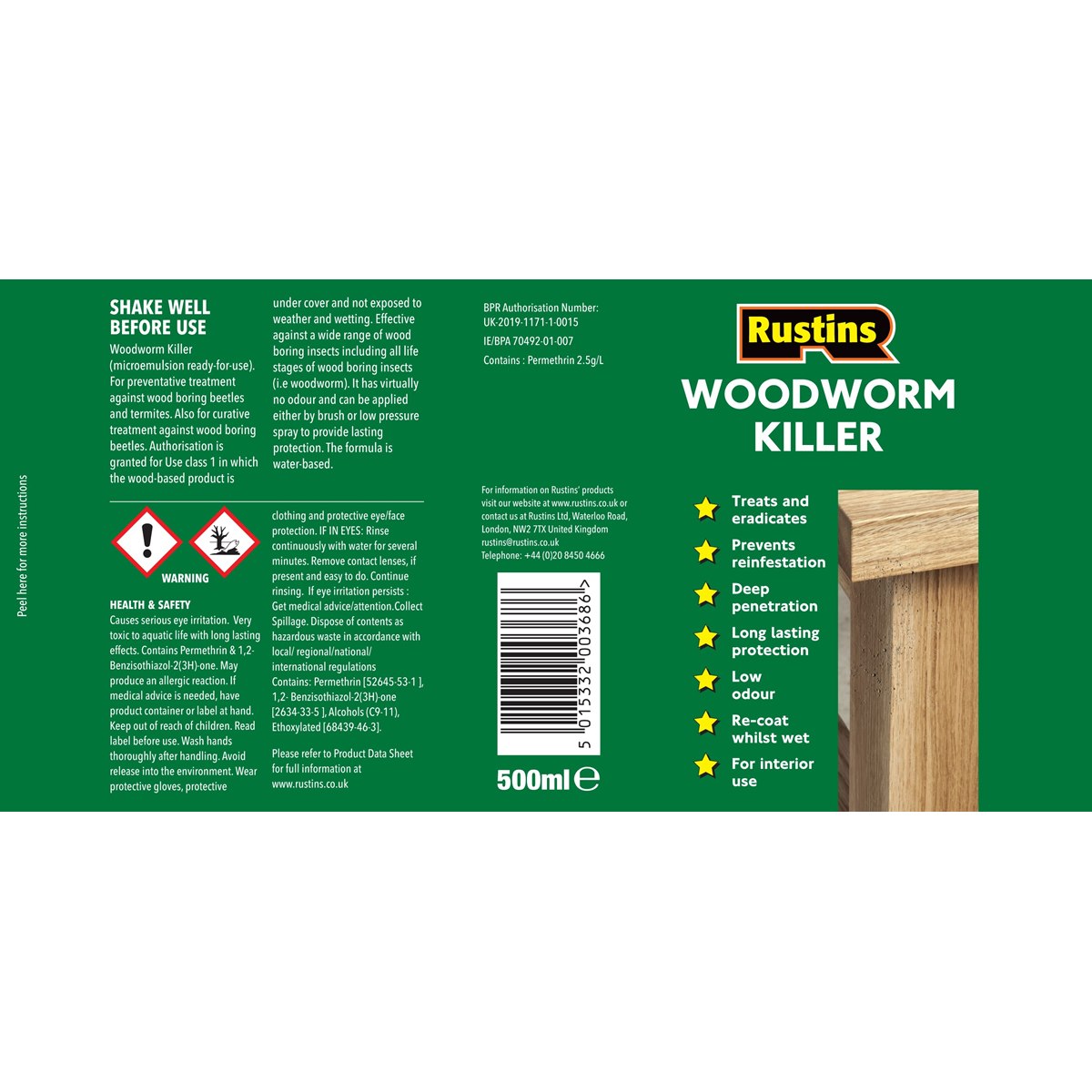 Where to Buy Rustins Woodworm Killer