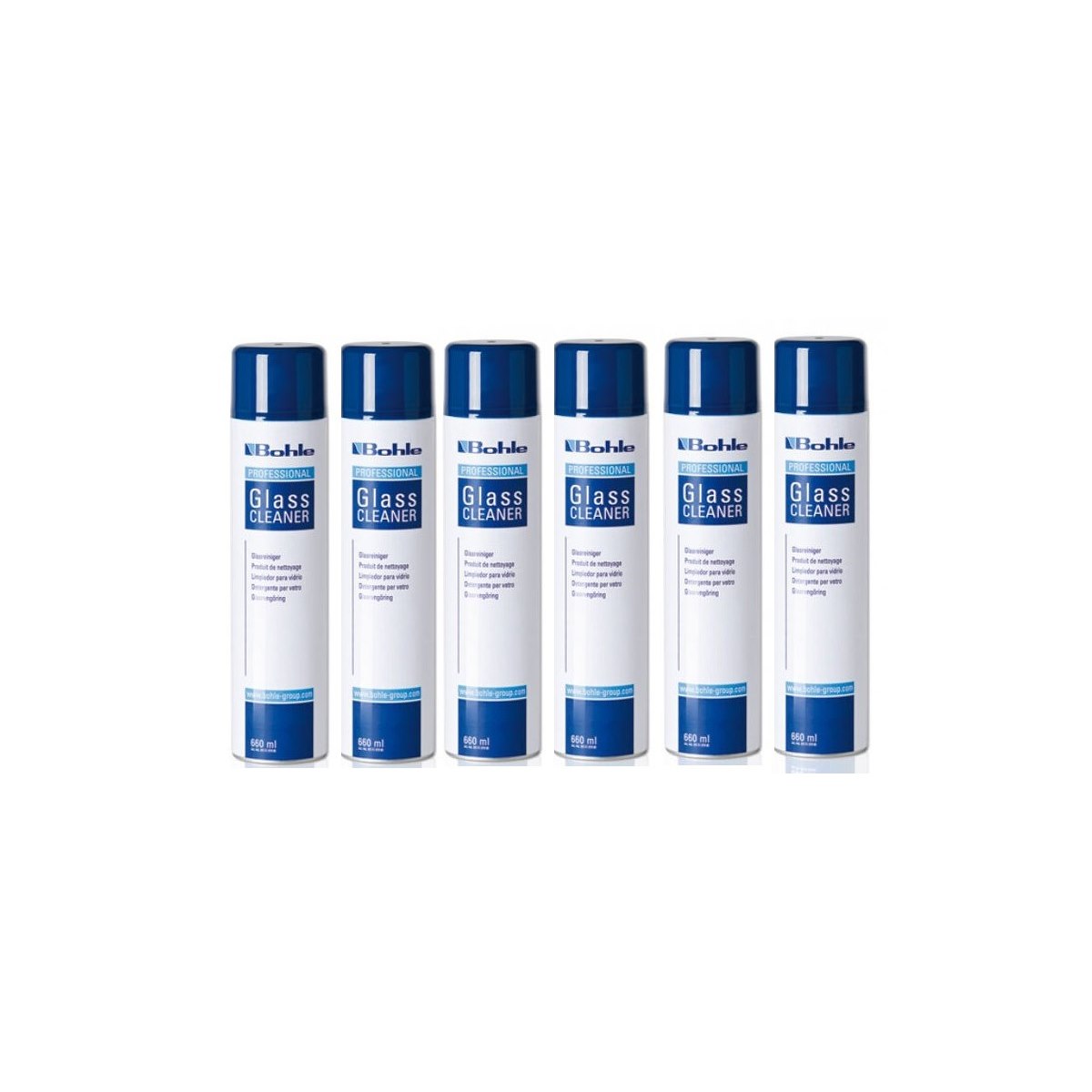 Case of 6 Bohle Professional Glass Cleaner Spray 600ml