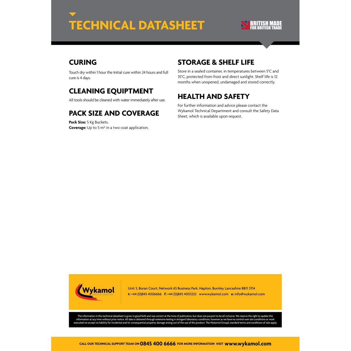 Technoseal DPM Technical Data